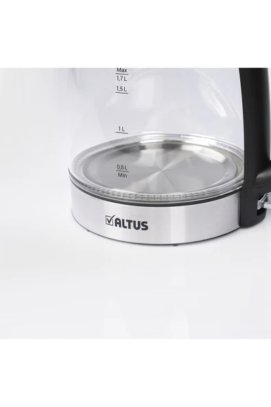 Altus Al 4064 C 1.7 L Cam Kettle, 2200w, Led Işıklı, 360° Döner Taban, Otomatik Kapanma, Şık Tasarım - 6