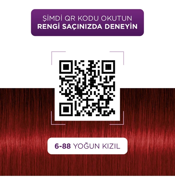 PALETTE SAÇ BOYASI & GÖZ ALICI RENKLER COLORS 6/88 YOĞUN KIZIL - 5