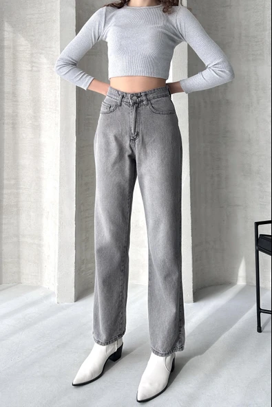 Yüksek Bel Straight Jean - 4751