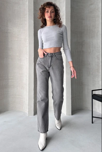 Yüksek Bel Straight Jean - 4751 - 4