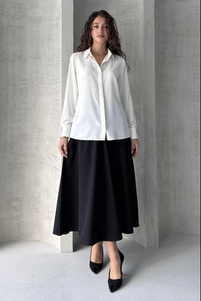 Klasik Düz Gizli Patlı Gömlek - 2