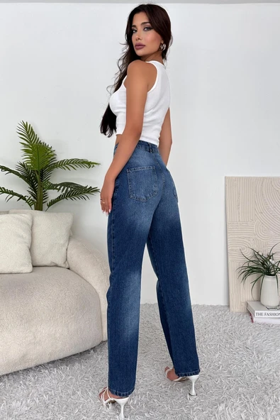 Kadın Bol Kesim Jean Pantolon - 5