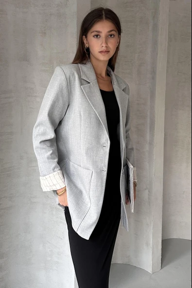 Kol Detaylı Blazer Ceket - 3