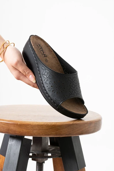Albishoes Kadın Esnek Rahat Yumuşak Taban Anatomik Hafif Topuk 4 cm Günlük Kadın Ev Dışarı Terlik - 4