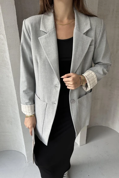 Kol Detaylı Blazer Ceket - 6