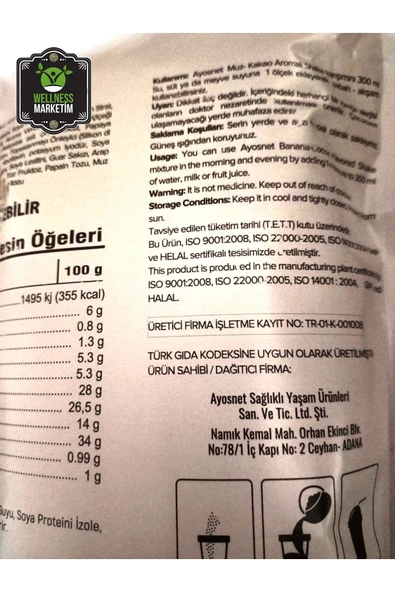MUZ ÇİKOLATA AROMALI SHAKE 500 GR - 5