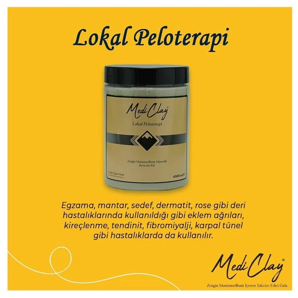 MEDİ CLAY LOKAL PELOTERAPİ BENTONİT KİLİ 1000 ML - 2
