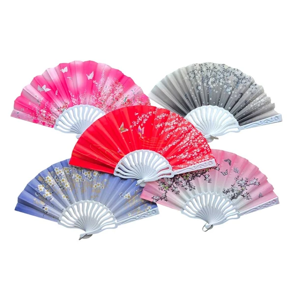 Plastik Kumaş Yelpaze 12 li Karışık OB-049 ürün görseli