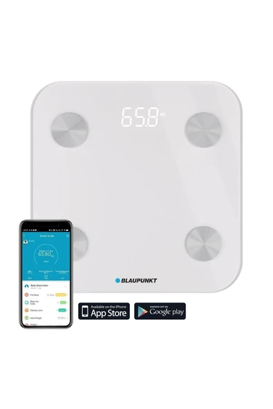 Blaupunkt SW500 Body Master Smart Bluetooth Tartı Baskül Beyaz - 3
