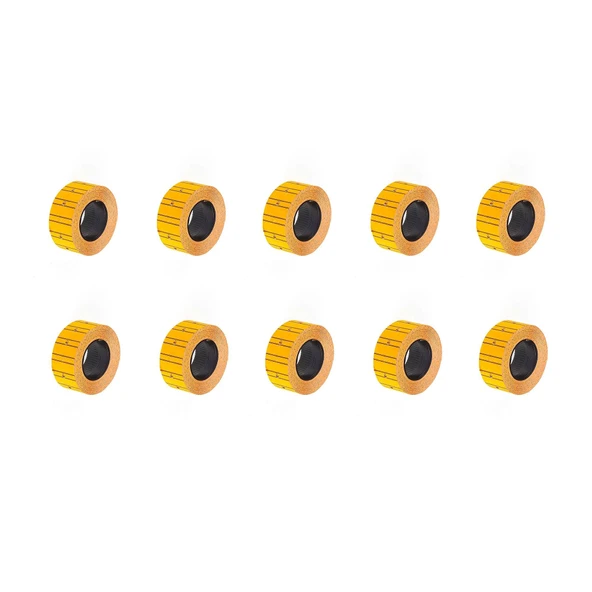 Motex Tanex Makine Etiketi Kraft Fiyatlandırma Numaralandırma Bant-12x21 mm -800'lü -Turuncu-10 Adet ürün görseli 1