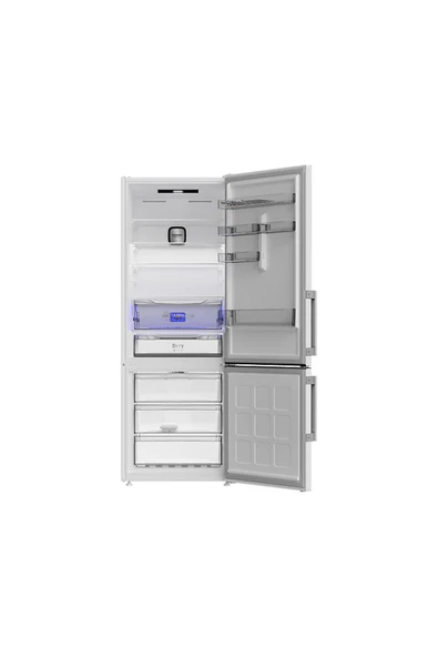 Grundig GPKND 490 E Enerji Sınıfı 490L Duo-No Frost Alttan Donduruculu Buzdolabı Beyaz - 5