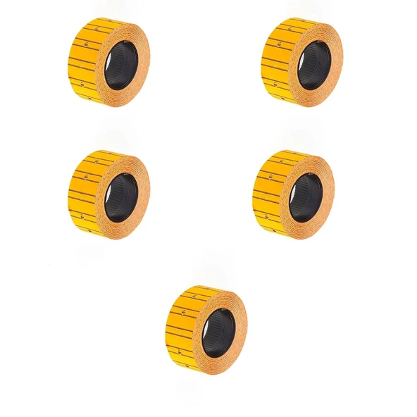 Motex Tanex Makine Etiketi Kraft Fiyatlandırma Numaralandırma Bant-12x21 mm -800'lü -Turuncu- 5 Adet ürün görseli 1