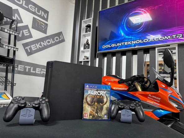 PlayStation 4 Slim 500GB Çift Kol + Far Cry Primal Oyun CD’si (İKİNCİ EL)