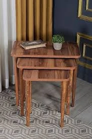 Zigon Sehpa Ahşap Torna Ayak Ceviz Kr 2067 ürün görseli 1