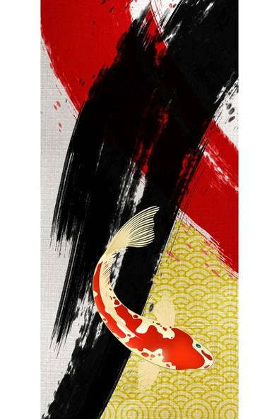 Ying Yang Iki Parça Canvas Tablo (30x70) - 2