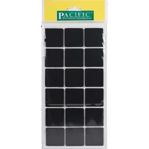 Pacific 6035 BL Yapışkanlı Keçe 35 mm X 35 mm Siyah ürün görseli