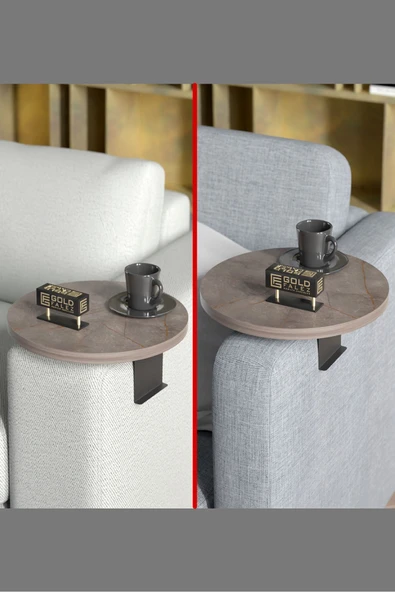 Yan Sehpa Ayarlanabilir Tepsi Dekoratif Modern Tepsi GORDİON - 4