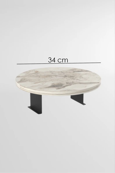 Yan Sehpa Ayarlanabilir Tepsi Dekoratif Modern Tepsi ATLANTİK ÇAM - 6