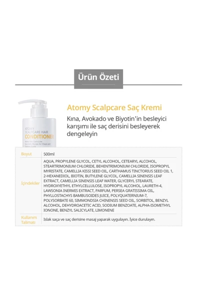 ATOMY SCALPCARE HAIR SAÇ KREMİ 500 ML - Resim 4