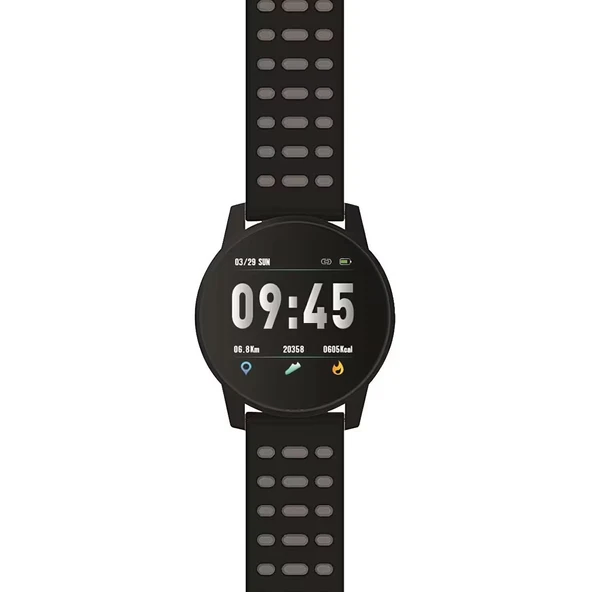 POLOSMART PSSW06 SMART ROUND AKILLI SAAT SİYAH - 4