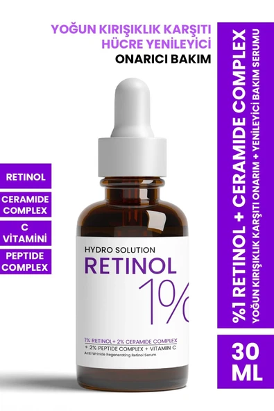 PROCSİN HYDRO SOLUTİON %1 RETİNOL CERAMİDE YOĞUN KIRIŞIKLIK KARŞITI YENİLEYİCİ SERUM 30ML