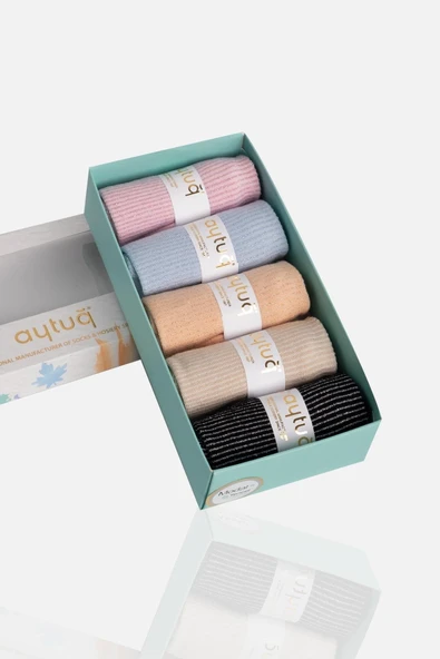 Aytuğ Kadın Modal 5 Çift Özel Kutulu Patik 33244 - 3