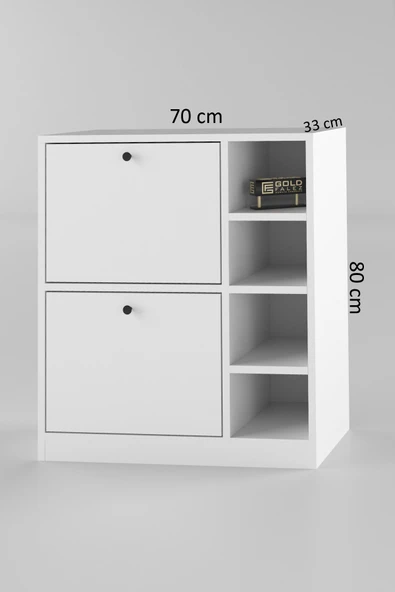 Kahve Köşesi Mutfak Rafı Çok Amaçlı Dolap Mutfak Stand Mutfak Bango Beyaz - 5