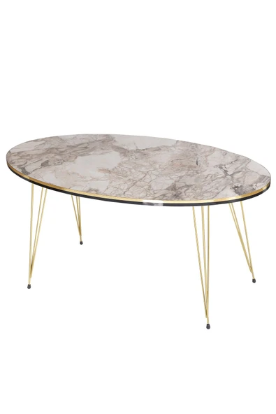 Orta Sehpa Elips Çift Gold Efes Tel ürün görseli 1