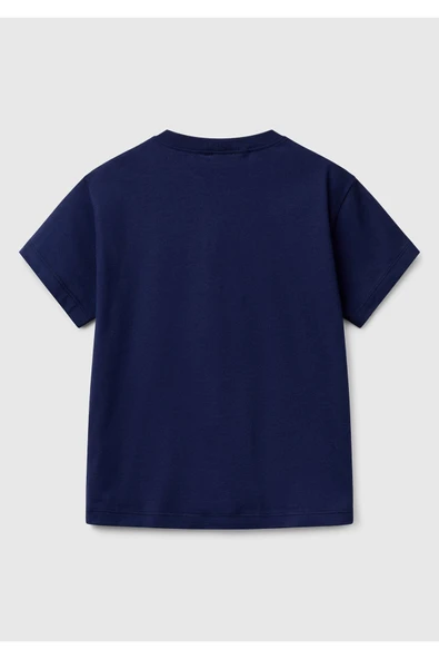 Erkek Çocuk Fıstık Yeşili Benetton Logo Baskılı T-Shirt - 17