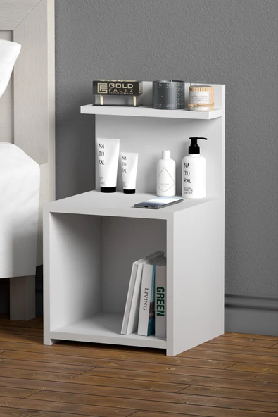 Komodin Raf Salon Ofis Dolabı Beyaz - 2