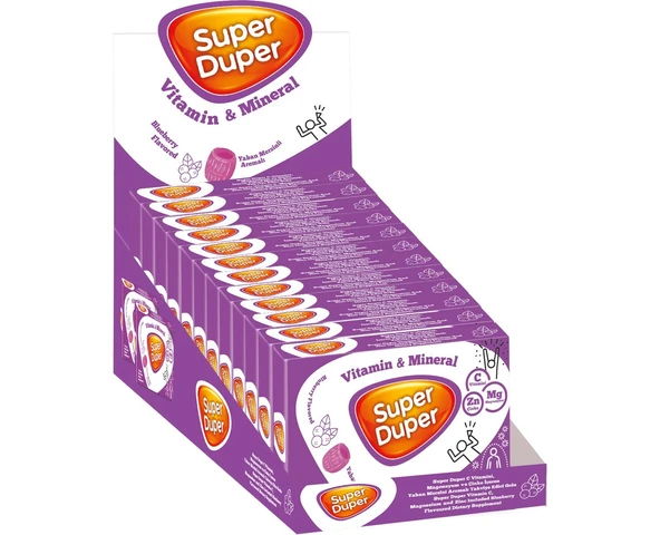 SUPER DUPER YABAN MERSİNİ VİTAMİN MİNERAL BONBON 4 GR X 14 ADET - 3