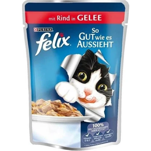 Felix Sığır Etli Yetişkin Kedi Konservesi 85gr - Resim 2