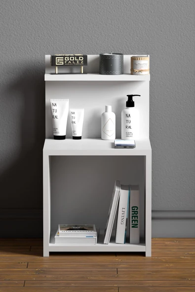 Komodin Raf Salon Ofis Dolabı Beyaz - 6