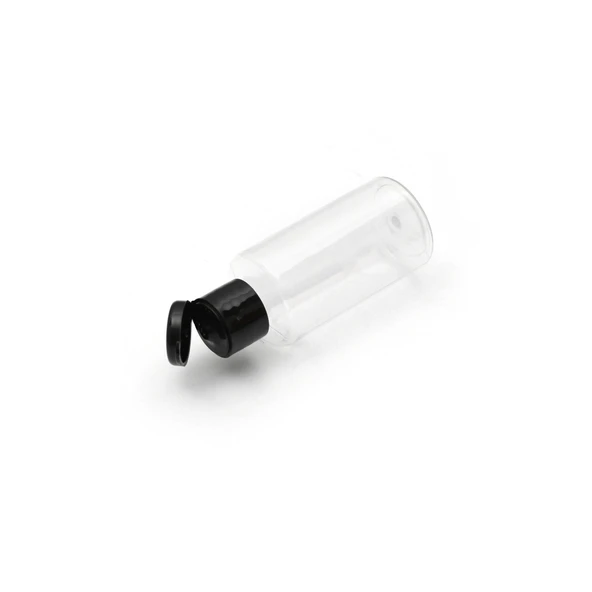 50ml plastik şefaf fliptop kapak şişe, 24 adet, açmalı kapak şişe, dezenfektan şişesi,sabun şişesi, kozmetik şişe - 1