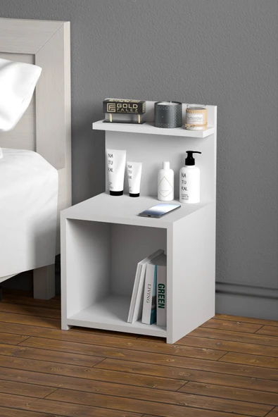 Komodin Raf Salon Ofis Dolabı Beyaz - 8