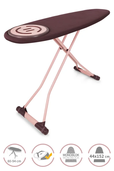 Perilla Premium Ütü Masası - İronika Kalın Borulu Kurutmalık Set Mürdüm - 3