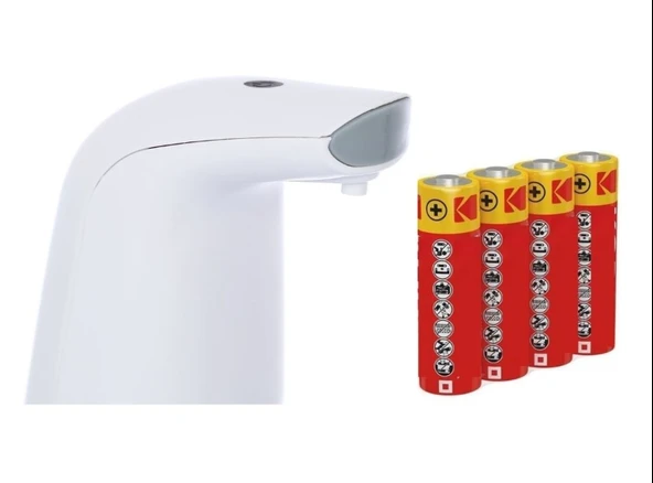 SENSORLU USB KABLOLU SIVI SABUNLUK KOPUK VERİCİ,PİLLER DAHİL 21X5X10CM 300ML BANYO SETİ - Resim 4