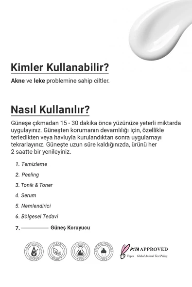 THE NEWLAB AKNE VE LEKE ÖNLEYİCİ GÜNEŞ KREMİ (50 SPF) - 5