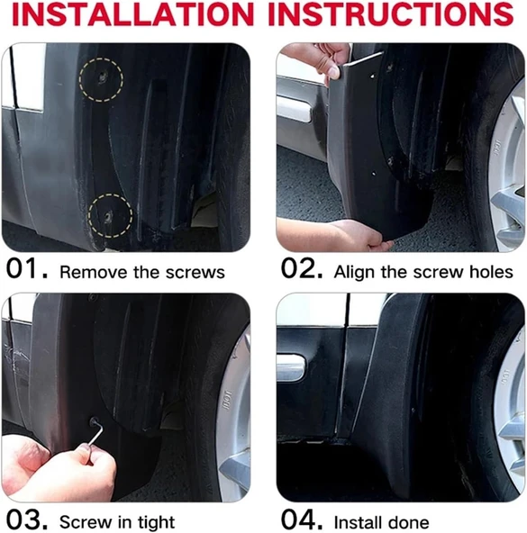 Tiggo 8 Pro Paçalık Tozluk Çamurluk Siyah 4'lü - 2