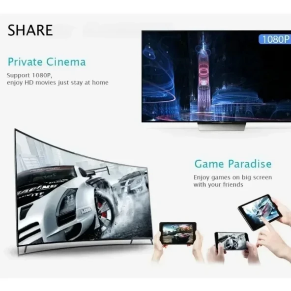 Ozmik G2-4 MiraScreen Ekran Wifi HDMI Uyumlu Taşınabilir Dongle TV Android Ios Için Uyumlu Ekran - 8