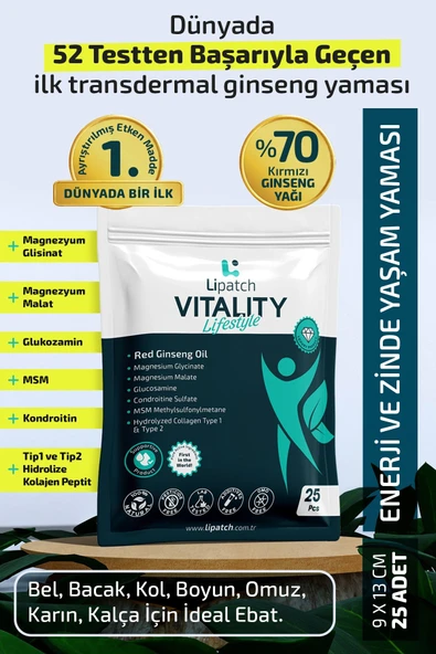 LİPATCH VITALITY LİFE STYLE ZİNDELİK VE DENGE BANDI 25 ADET ürün görseli 1
