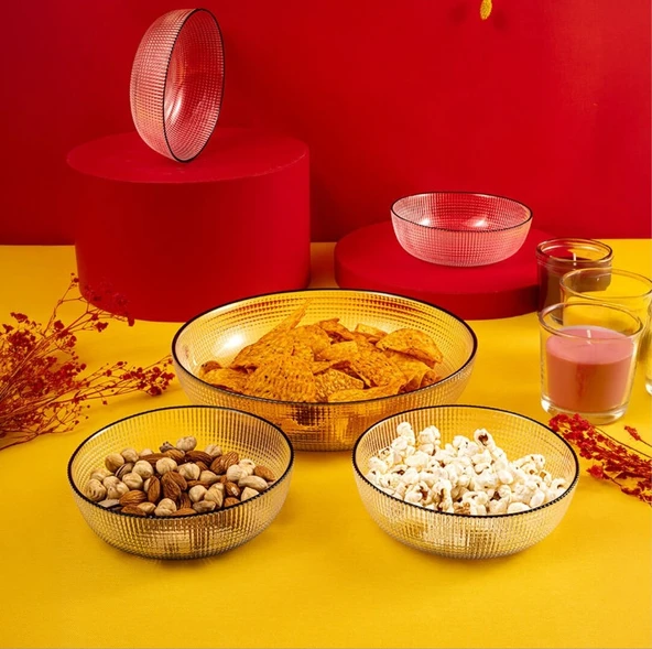 Fecra Loren 5'li Çerez Sunum Seti Siyah - 2