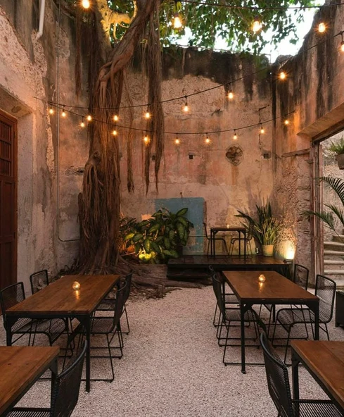 Sarı Işık Ampullü, 5 Metre 10 Duylu Eklenebilir Bahçe, Kafe, Teras, Balkon Armatürü İç Dış Ve Mekan - 7