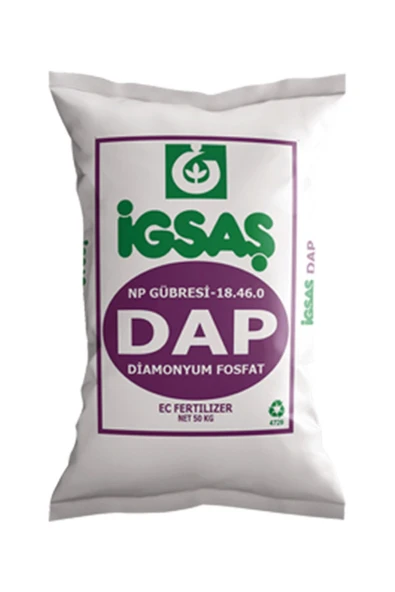 GREENCERT-DAP-%18N, %46 P2O5 DİAMONYUM FOSFAT TABAN GÜBRESİ (5 KG)