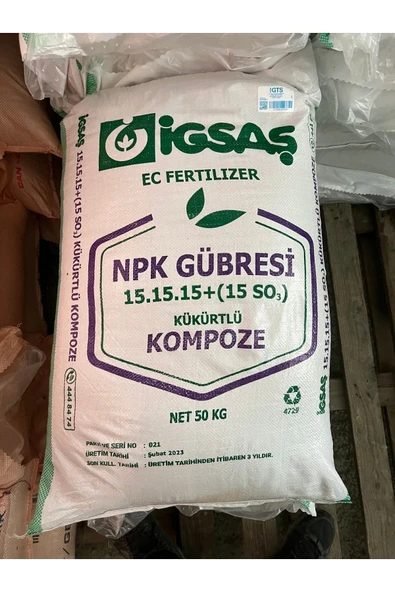 İGSAŞ Npk 15.15.15 +  15 So3  Kükürtlü Kompoze 50 kg Gübre - Resim 2
