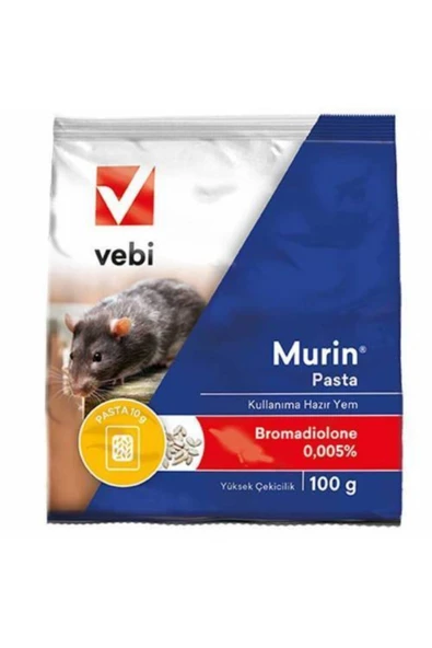Vebı Murın Pasta Fare Zehri 100 GR BÜYÜK AMBALAJDAN BÖLÜNEREK YOLLANIR