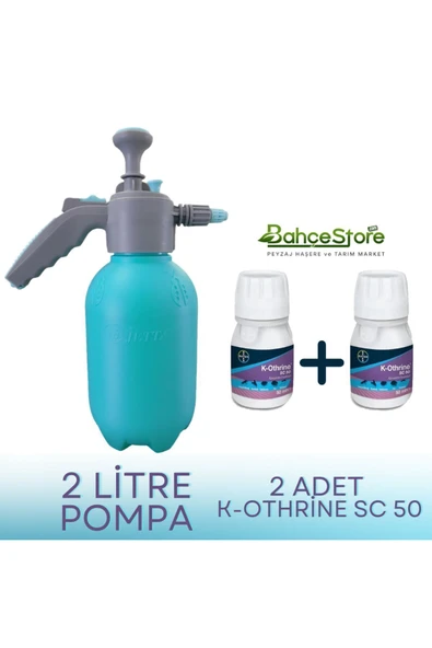 Bayer Haşere ilaçlama Seti -2 ADET K-othrine Sc50 ml 2 Lt İlaçlama Pompası - Resim 3