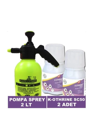 Bayer 2 Adet K-othrine Sc50 Mega Tarım Genel Haşere Ürünü 2 Litre Pompa Sprey