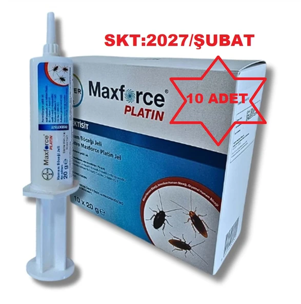 Bayer Maxforce Platin Hamamböceği Jel İlacı 20 Gr Skt.2027/2 (10 ADET)