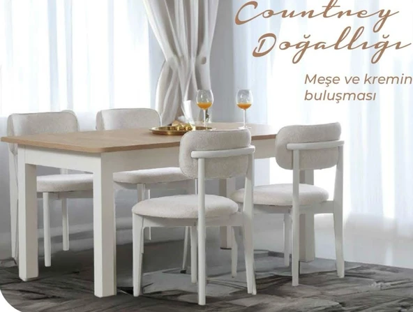 ALAÇATI AÇILIR MASA + 6 SANDALYE ürün görseli